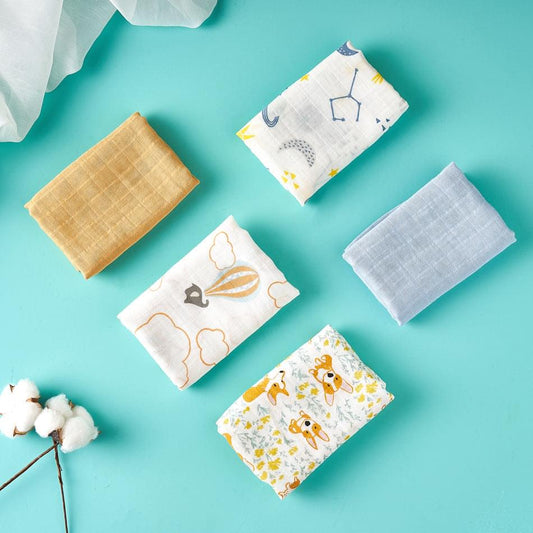 Baby Bamboo Cotton Muslin Cloths