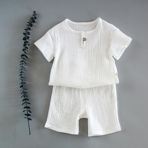 Baby Short Sleeve Lounge Top and Bottom Set