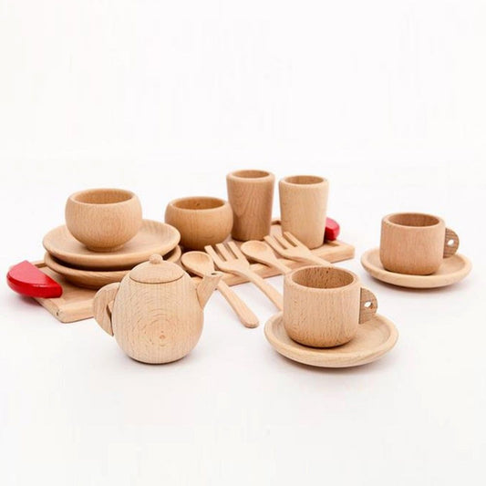 Wooden Baby Toy Dish Set