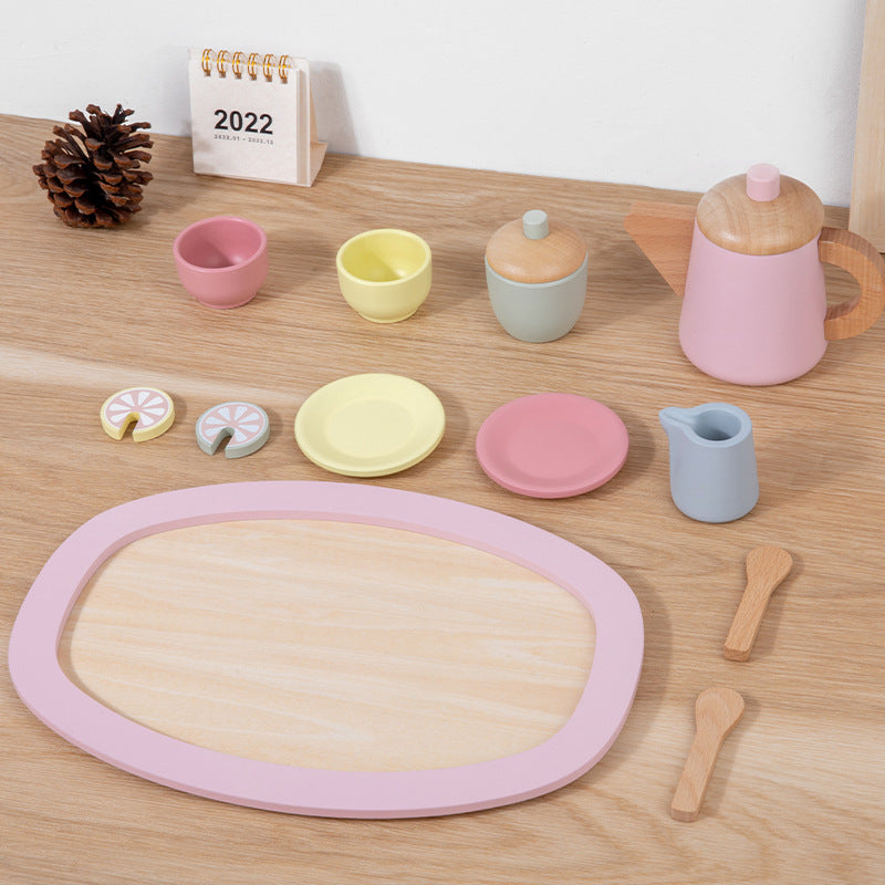 Children's Play House Wooden Tea Set