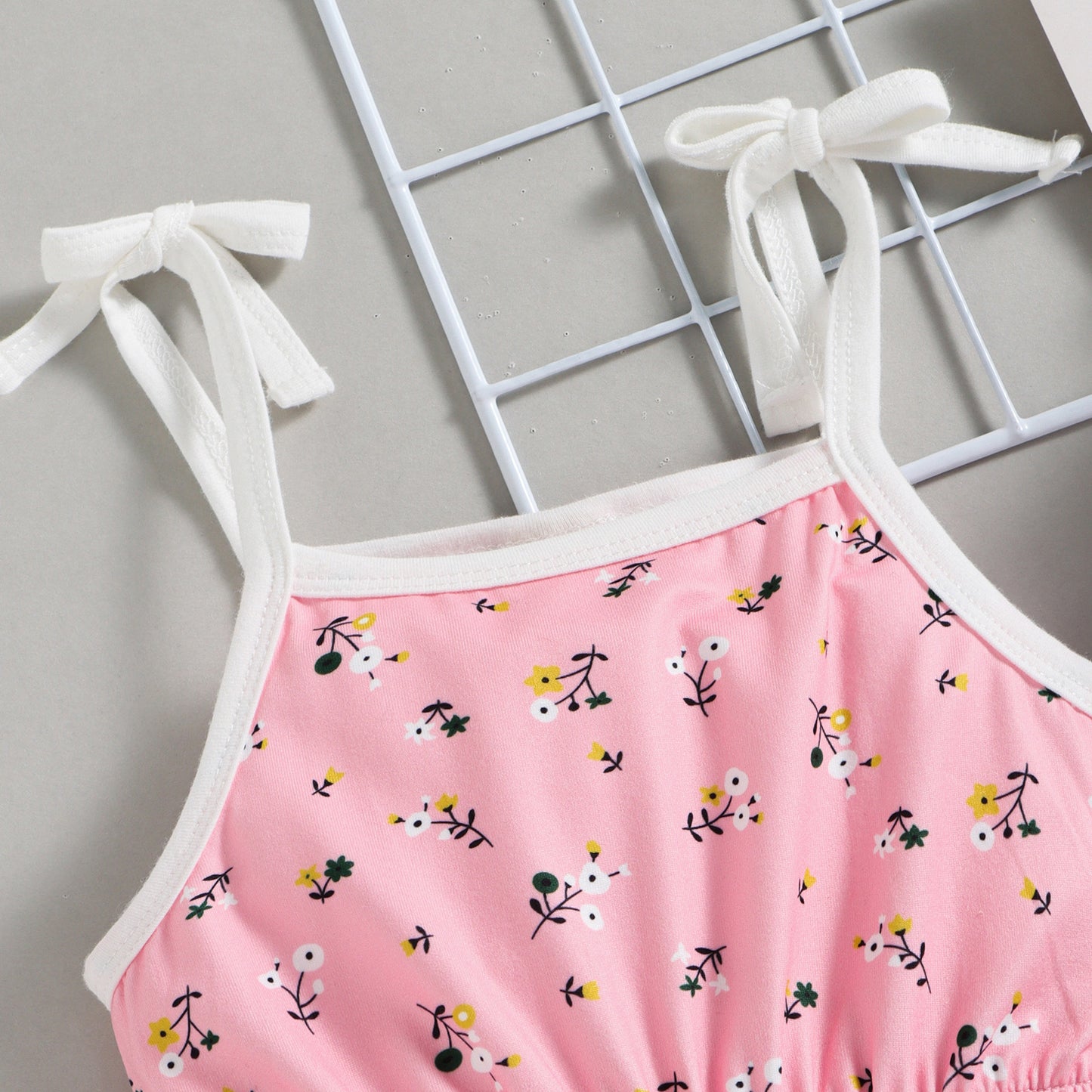 Baby Girl's Floral Spaghetti Strap Jumpsuit