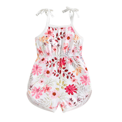 Baby Girl's Floral Spaghetti Strap Jumpsuit