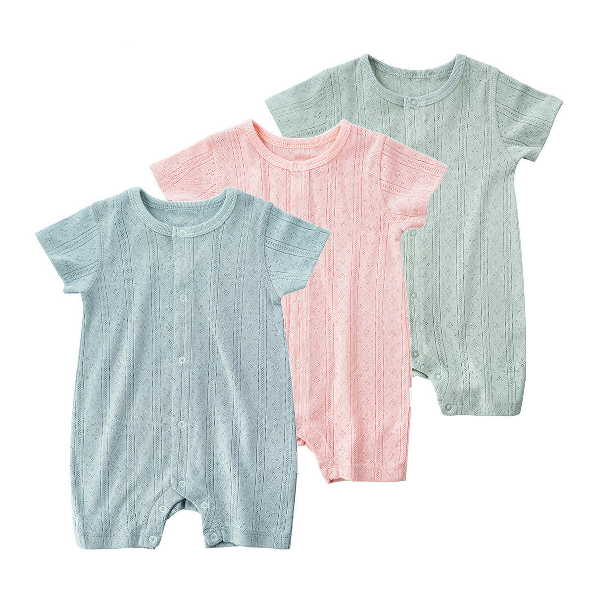 Lightweight Breathable Buttoned Baby Jumpsuit