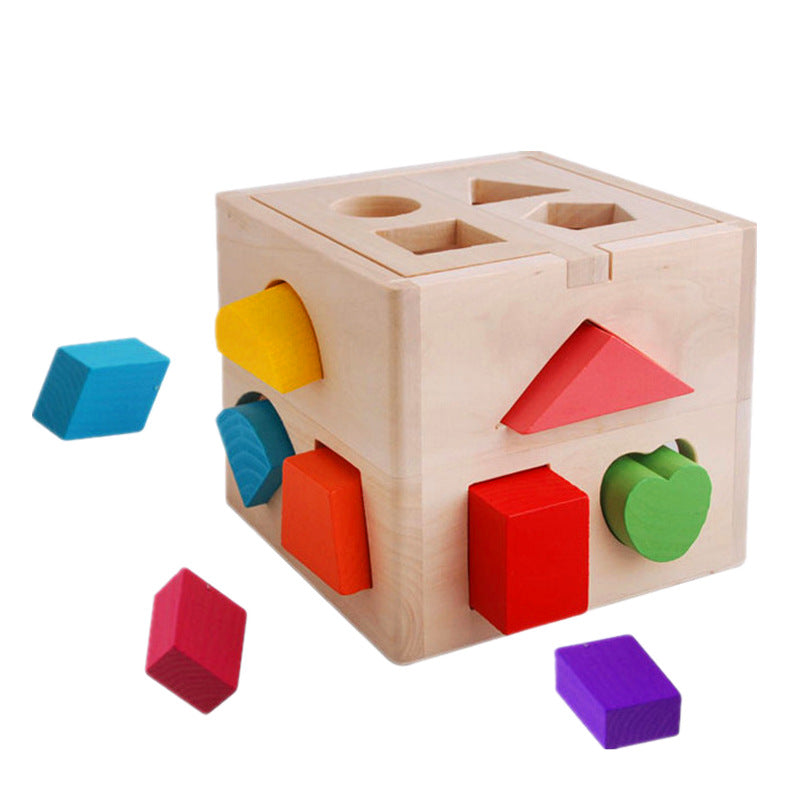 Wooden Shape Sorting Box Toy