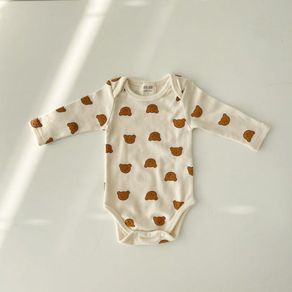 Long Sleeved Bear Print Bodysuit