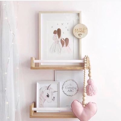 Macaron Solid Wood Frame Bookshelf