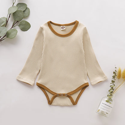 Ribbed Cotton Long Sleeve Onesie