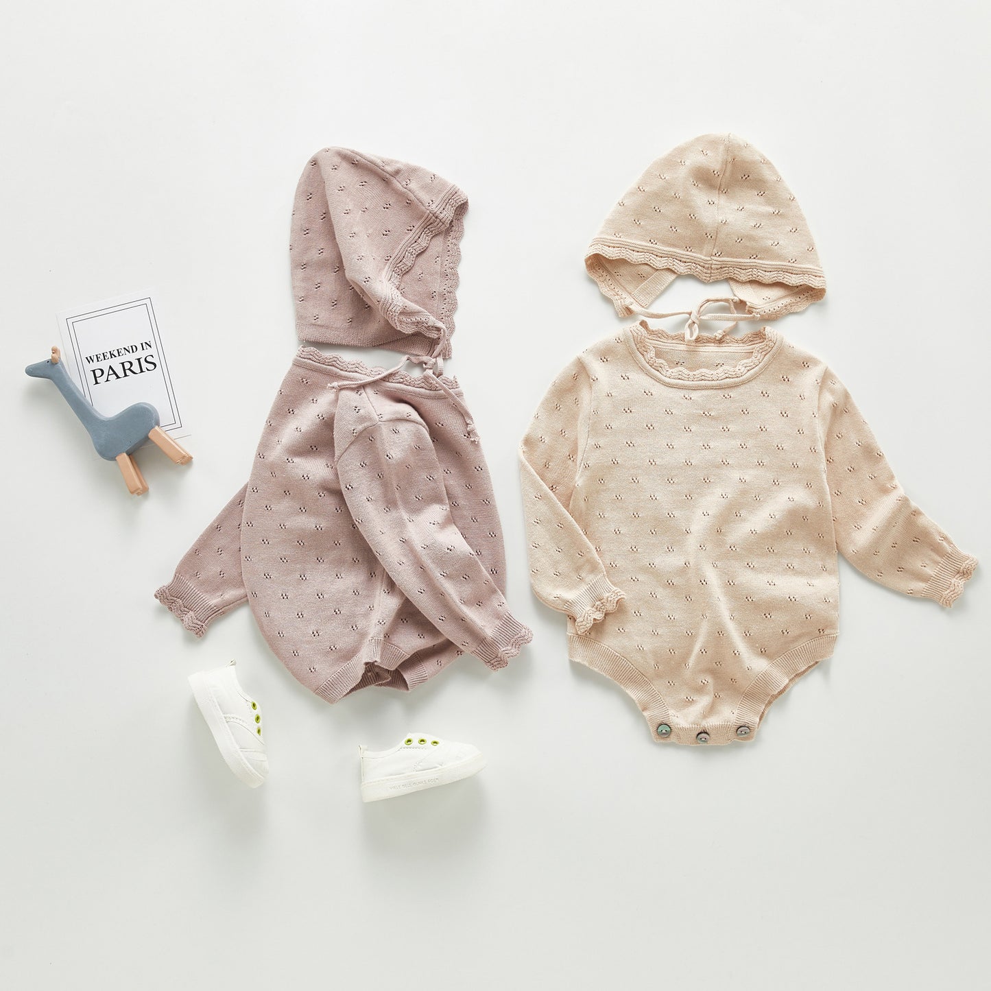 Long Sleeved Knit Baby Romper