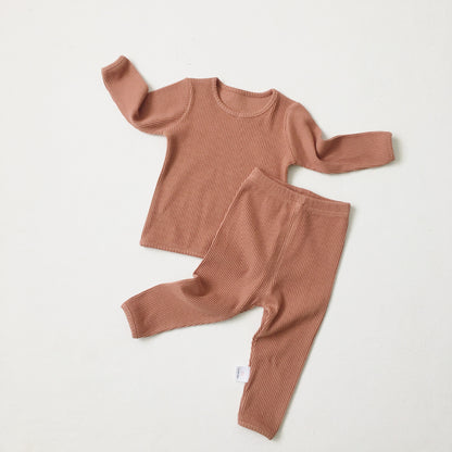 Long Sleeve Solid Color Shirt and Pant Set