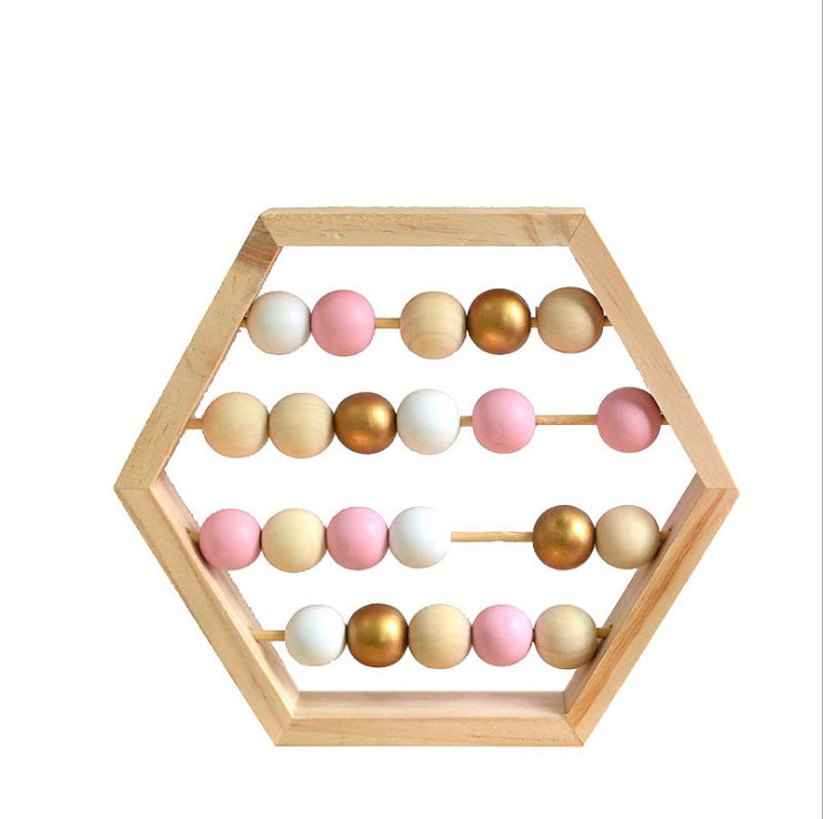 Wooden Hexagonal Abacus Beads