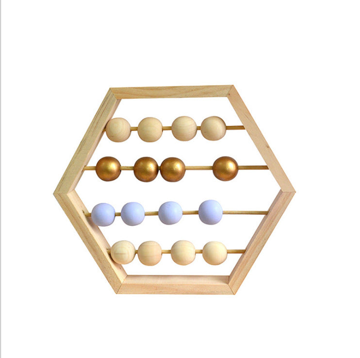 Wooden Hexagonal Abacus Beads