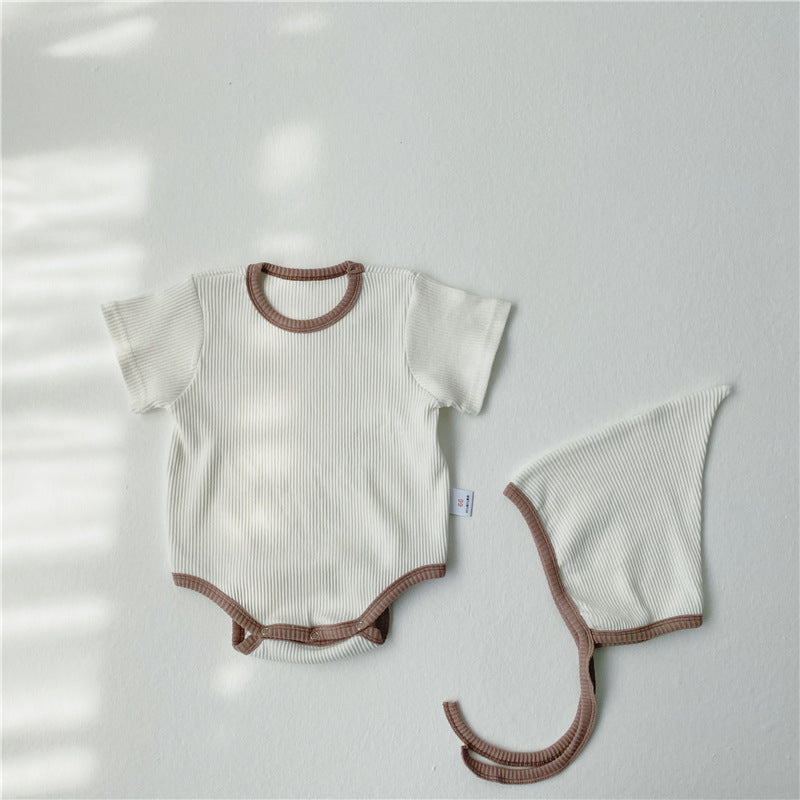 Short-Sleeved One-Piece Baby Romper