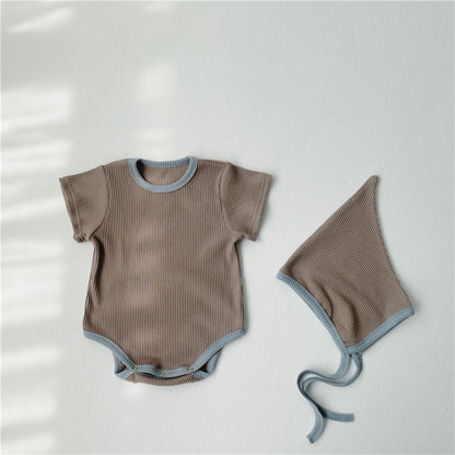 Short-Sleeved One-Piece Baby Romper