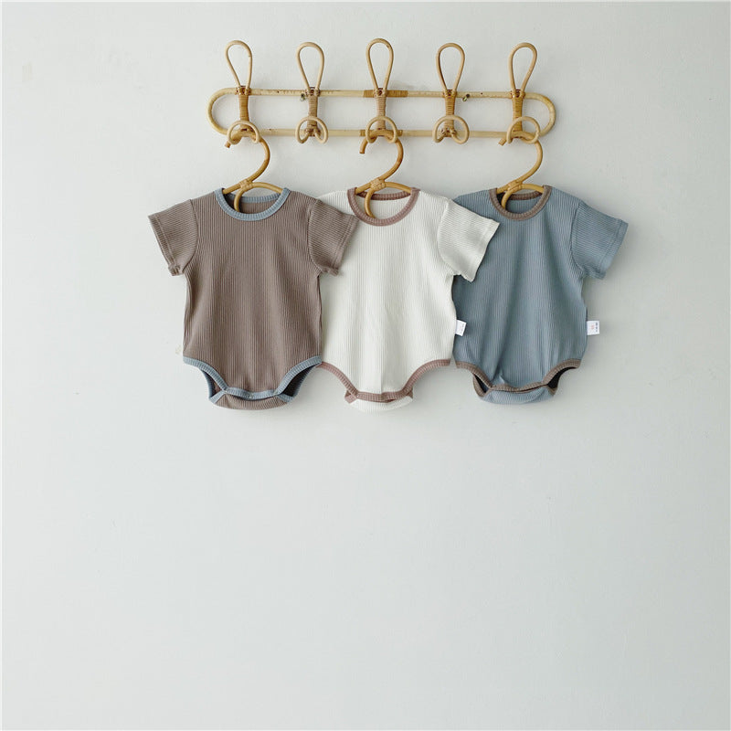 Short-Sleeved One-Piece Baby Romper