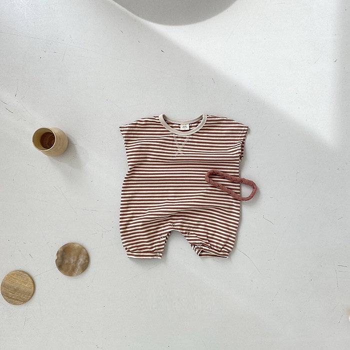 Baby Striped Short-Sleeved Romper