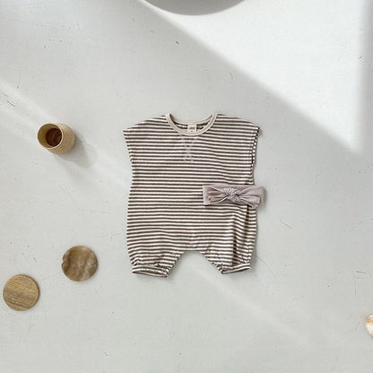 Baby Striped Short-Sleeved Romper