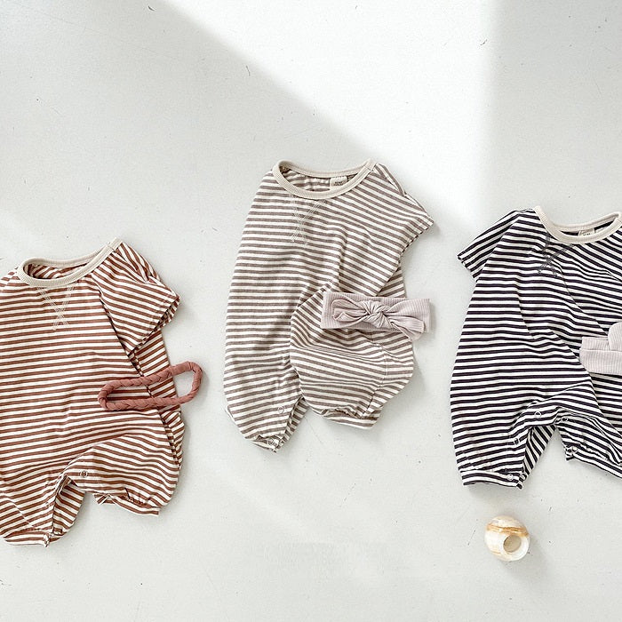 Baby Striped Short-Sleeved Romper