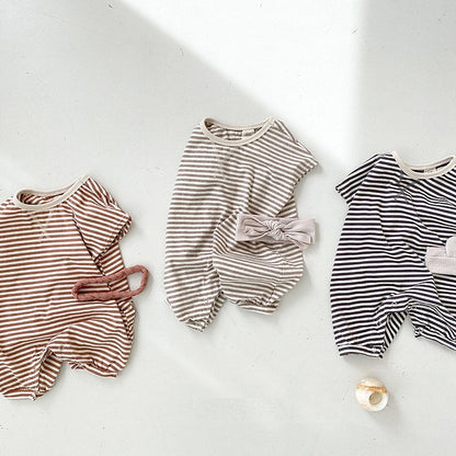 Baby Striped Short-Sleeved Romper