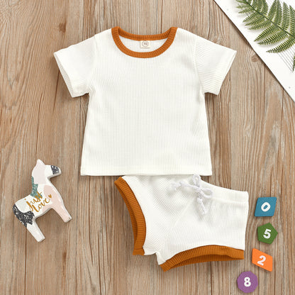 Two-piece Cotton Short Sleeve Outfit