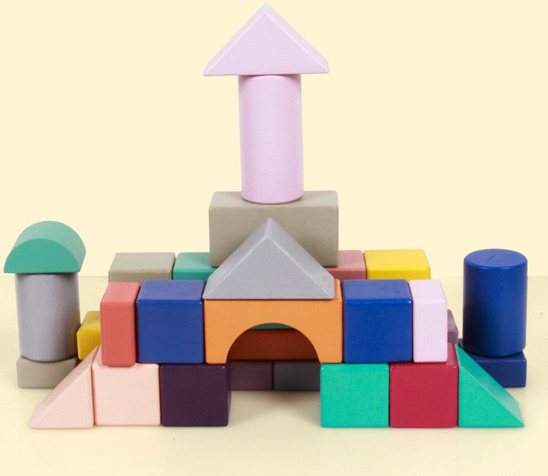 Colorful Wooden Building Blocks