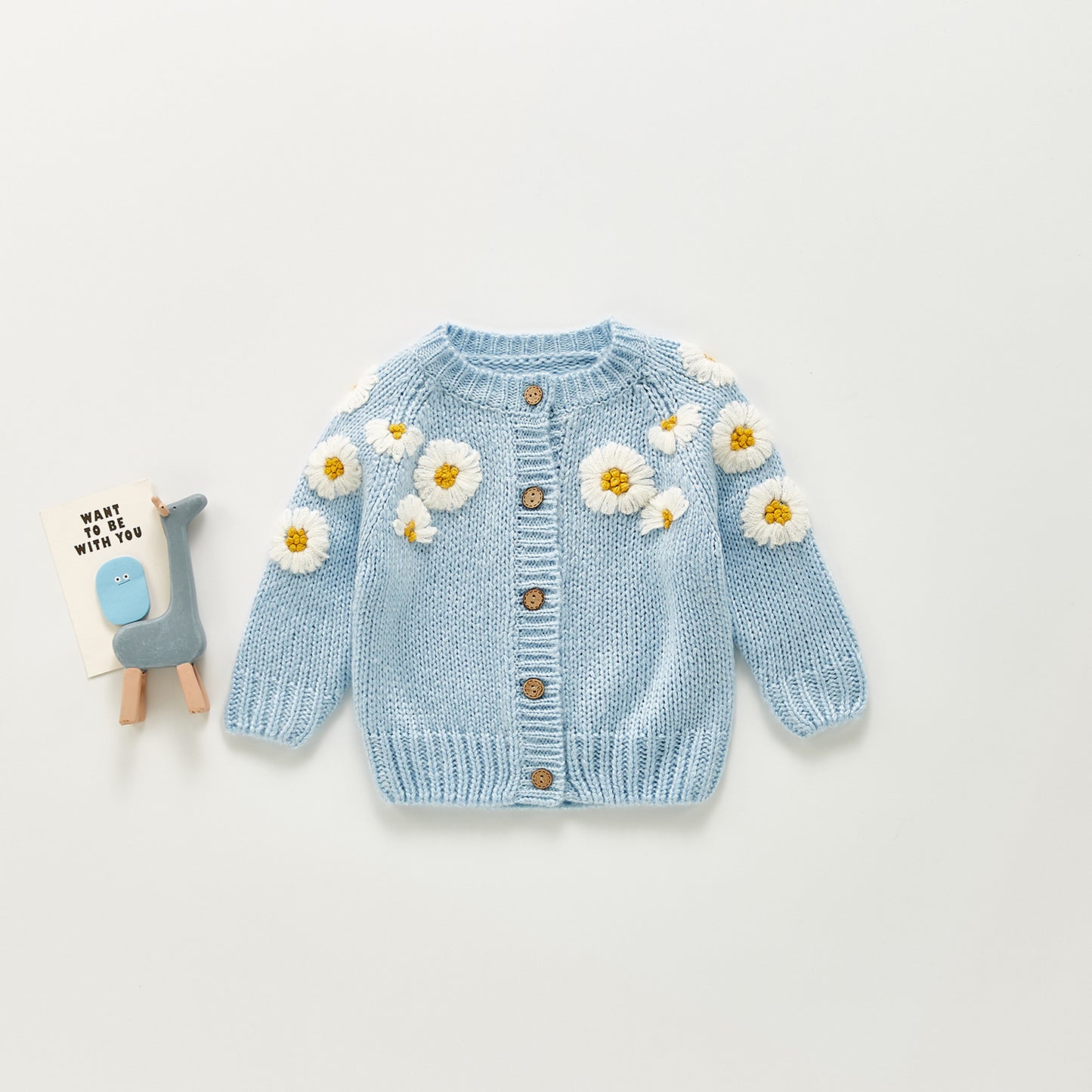 Daisy Flower Knit Cardigan