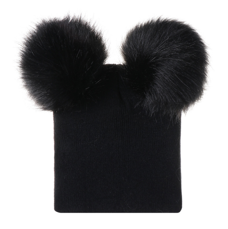 Children's Faux Fur Knit Hat