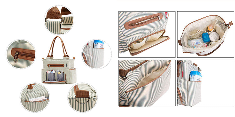 Chic Large Capacity Diaper Bag Bundle