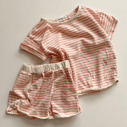 Short Sleeve Relaxed Fit Cotton T-shirt & Shorts Two-piece Set