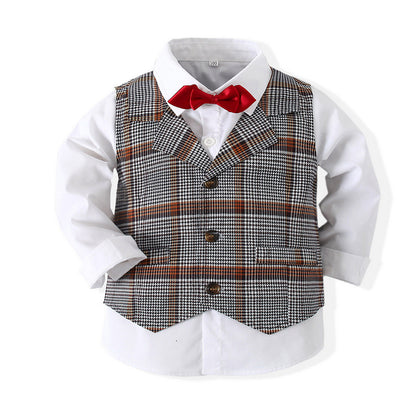 Spring Gentleman Dress Suit For Boys