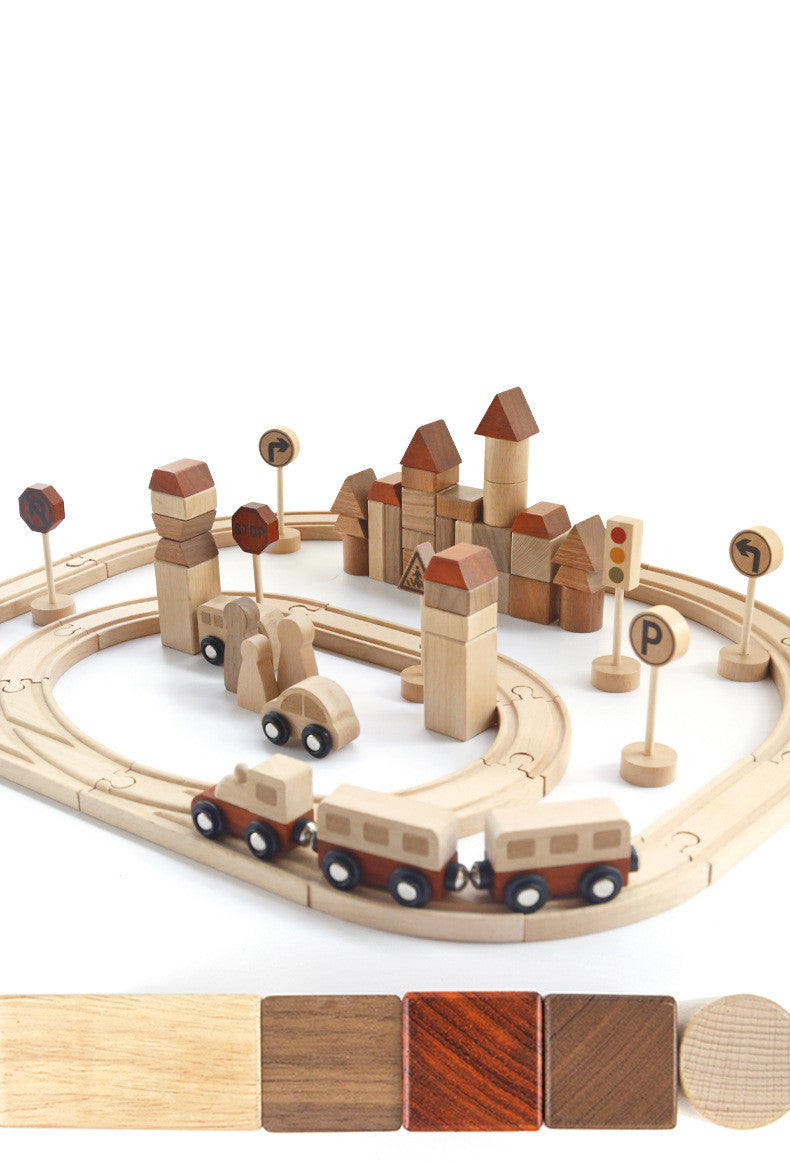 Wooden Train Track Children's Toy