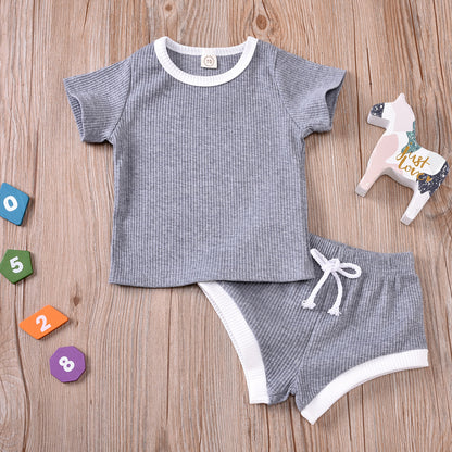 Two-piece Cotton Short Sleeve Outfit