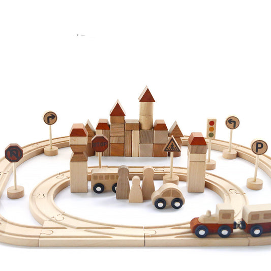 Wooden Train Track Children's Toy