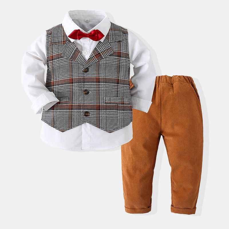 Spring Gentleman Dress Suit For Boys