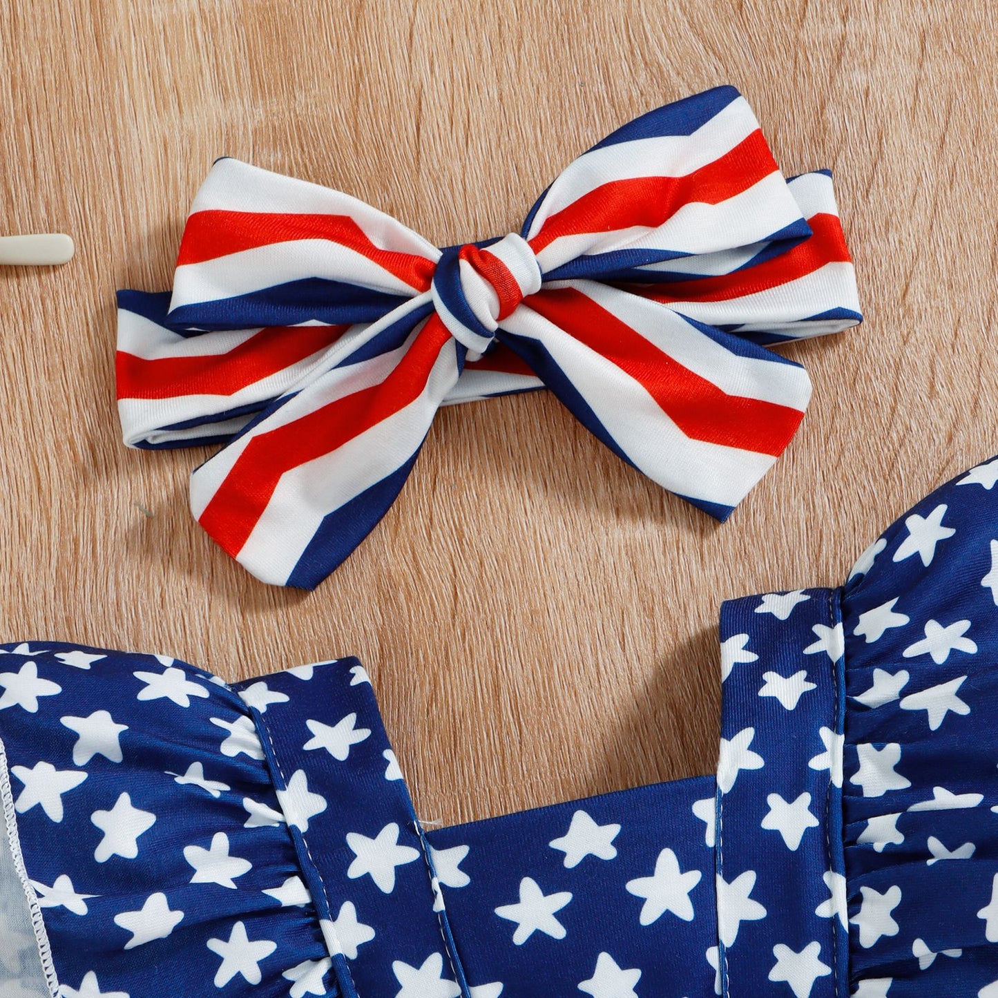 Red, White & Blue Double Butterfly Romper