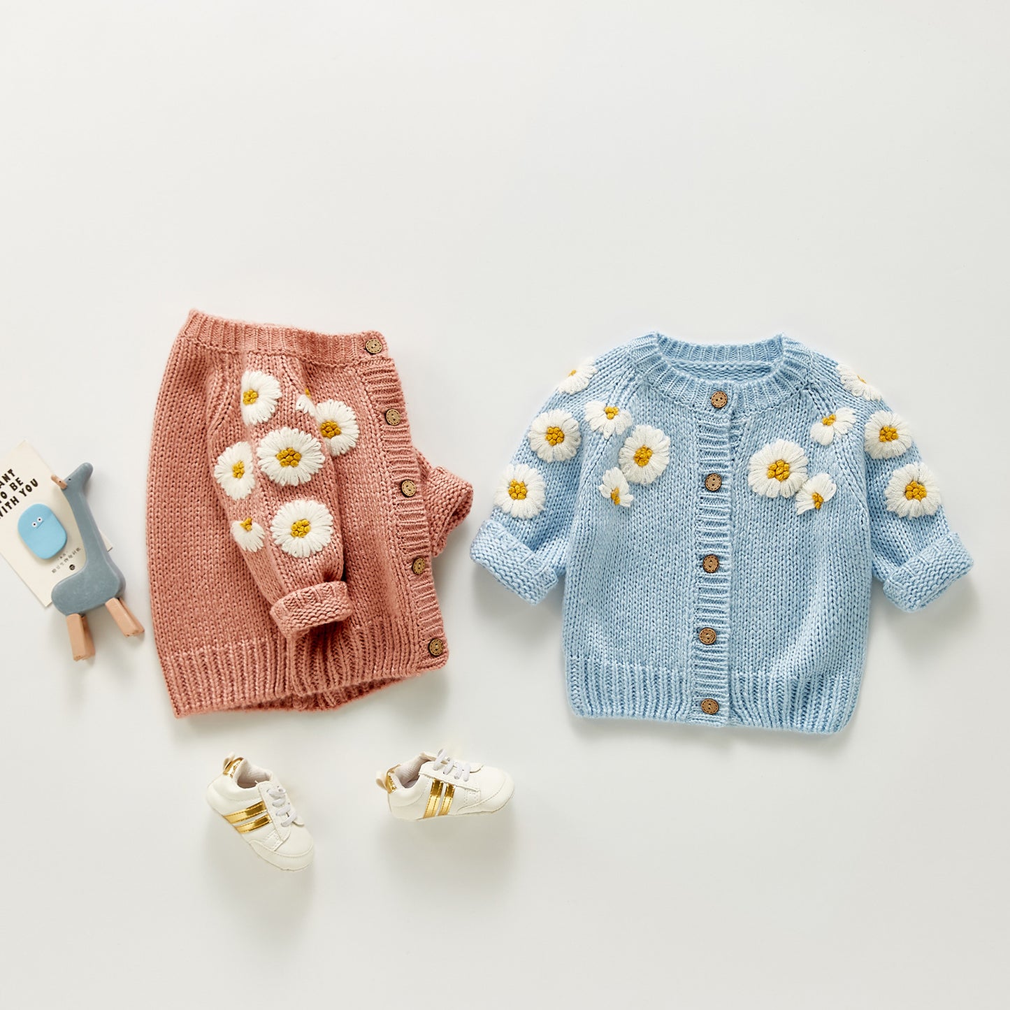 Daisy Flower Knit Cardigan