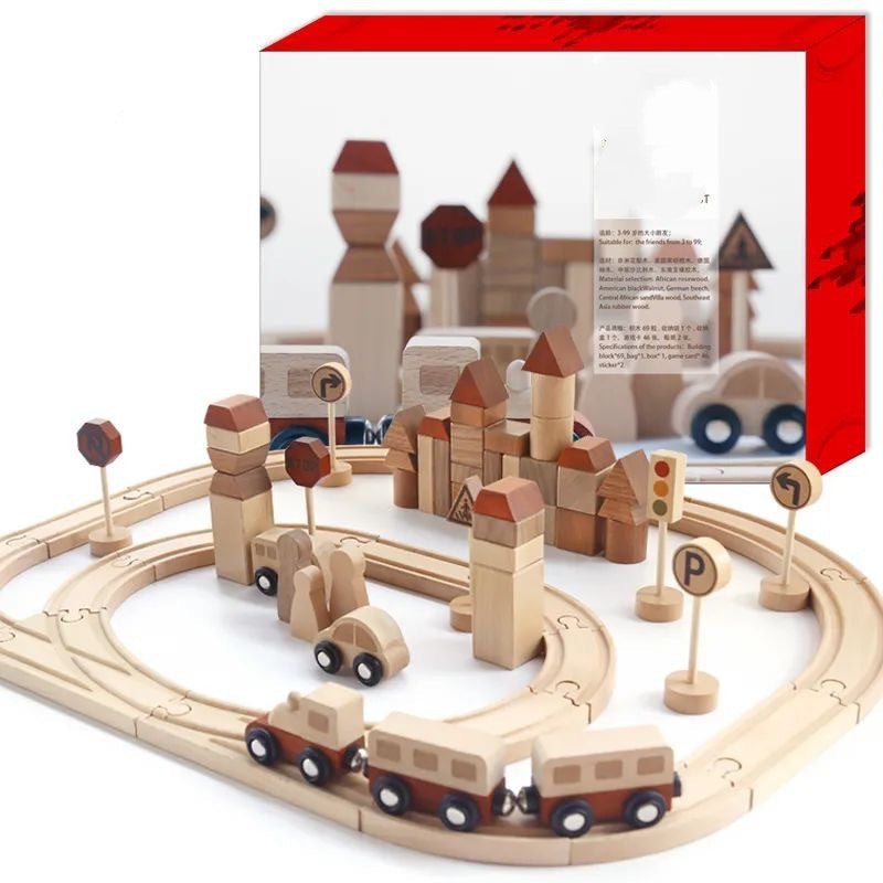 Wooden Train Track Children's Toy