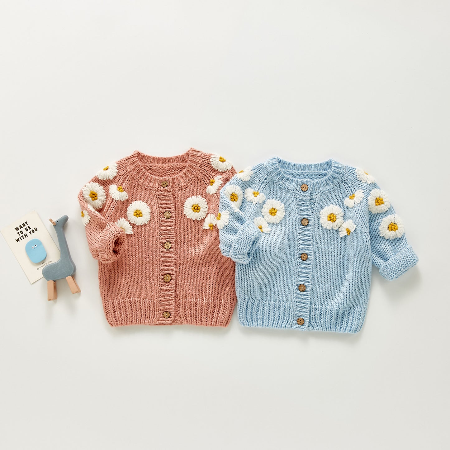 Daisy Flower Knit Cardigan